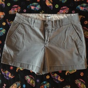 Old Navy, size 4 shorts, color is a light blue/gry